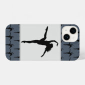 Ballet Dance Silhouette Woman Girl iPhone Hoesje (Achterkant horizontaal)