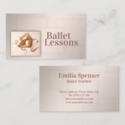 Ballet Dance Studio Pearl Pointe Visitekaartje (Voorkant / Achterkant)