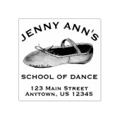 Ballet Dance Studio Teacher Persoonlijk adres Rubberstempel (Afrduk)