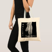 Ballet Dance Toe Shoes Bag met persoonlijke naam Tote Bag (Voorkant (product))