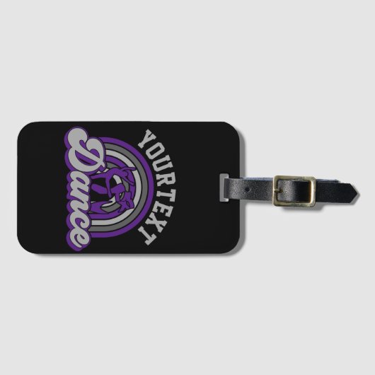 Ballet Dancer ADD TEKST Klassieke Dans Performer Bagagelabel (Voorkant (horizontaal))