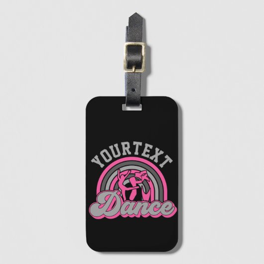 Ballet Dancer ADD TEKST Klassieke Dans Performer Bagagelabel (Voorkant (verticaal))