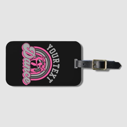 Ballet Dancer ADD TEKST Klassieke Dans Performer Bagagelabel (Voorkant (horizontaal))