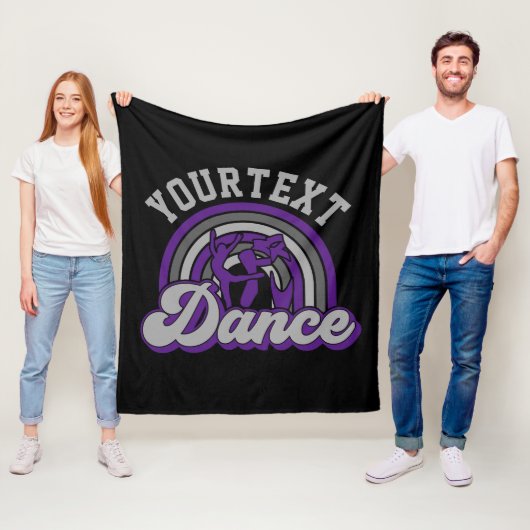 Ballet Dancer ADD TEKST Klassieke Dans Performer Fleece Deken (In situ)