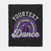 Ballet Dancer ADD TEKST Klassieke Dans Performer Fleece Deken (Voorkant)