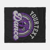 Ballet Dancer ADD TEKST Klassieke Dans Performer Fleece Deken (Voorkant (Horizontaal))