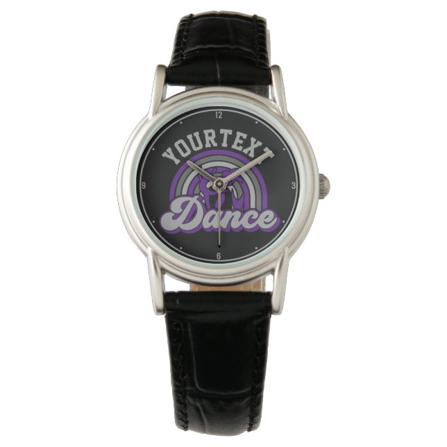 Ballet Dancer ADD TEKST Klassieke Dans Performer Horloge (Voorkant)