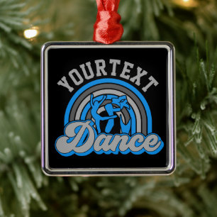 Ballet Dancer ADD TEKST Klassieke Dans Performer Metalen Ornament