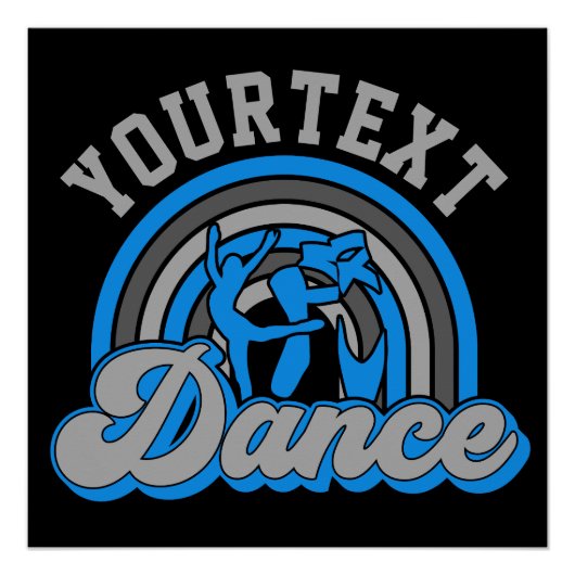 Ballet Dancer ADD TEKST Klassieke Dans Performer Perfect Poster (Voorkant)