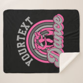 Ballet Dancer ADD TEKST Klassieke Dans Performer Sherpa Deken (Voorkant (horizontaal))