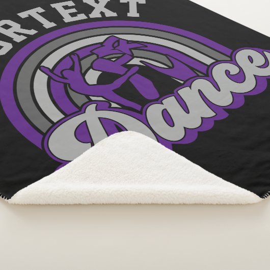 Ballet Dancer ADD TEKST Klassieke Dans Performer Sherpa Deken (3/4)