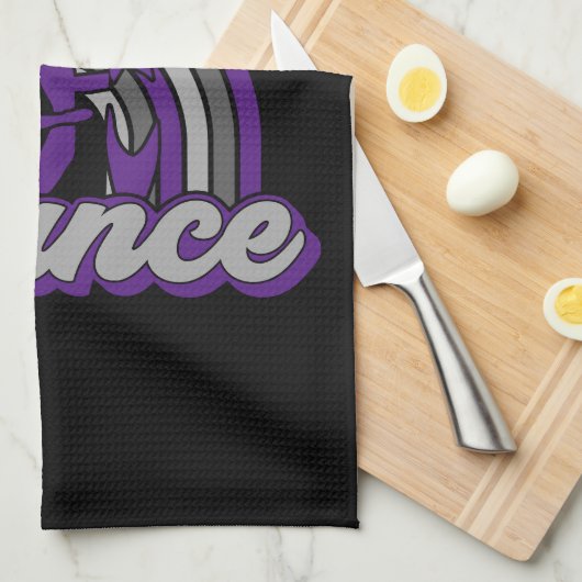 Ballet Dancer ADD TEKST Klassieke Dans Performer Theedoek (Quarter Fold)