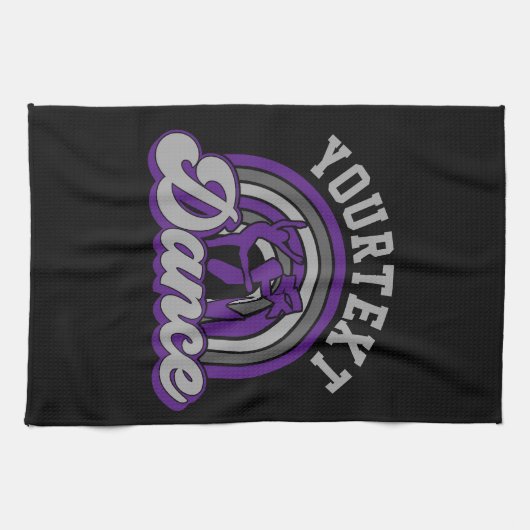 Ballet Dancer ADD TEKST Klassieke Dans Performer Theedoek (Horizontaal)