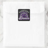 Ballet Dancer ADD TEKST Klassieke Dans Performer Vierkante Sticker (Tas)