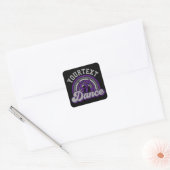 Ballet Dancer ADD TEKST Klassieke Dans Performer Vierkante Sticker (Envelop)