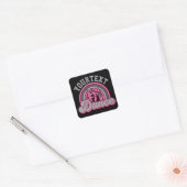Ballet Dancer ADD TEKST Klassieke Dans Performer Vierkante Sticker (Envelop)