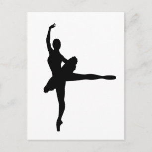 BALLET DANCER Arabesque (Ballerina silhouette) ~.p Briefkaart