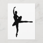 BALLET DANCER Arabesque (Ballerina silhouette) ~.p Briefkaart (Voorkant)