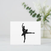BALLET DANCER Arabesque (Ballerina silhouette) v2  Briefkaart (Staand voorkant)