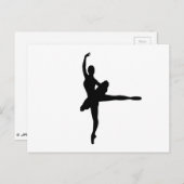 BALLET DANCER Arabesque (Ballerina silhouette) v2  Briefkaart (Voorkant / Achterkant)