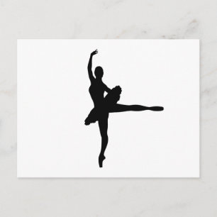 BALLET DANCER Arabesque (Ballerina silhouette) v2  Briefkaart