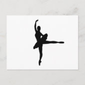 BALLET DANCER Arabesque (Ballerina silhouette) v2 Briefkaart (Voorkant)