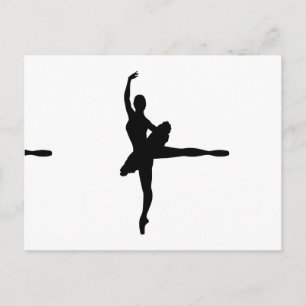 BALLET DANCER Arabesque (Ballerina silhouette) v2 Briefkaart