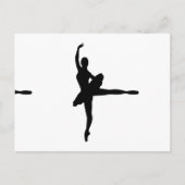 BALLET DANCER Arabesque (Ballerina silhouette) v2 Briefkaart (Voorkant)