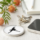 BALLET DANCER Arabesque (Ballerina silhouette) v2 Sleutelhanger (Zijkant)