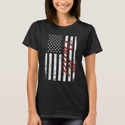 Ballet Dancer Ballerina American Flag Dance 2 T-shirt (Voorkant)