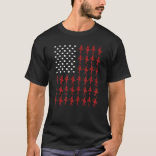 Ballet Dancer Ballerina American Flag Dance 4 T-shirt