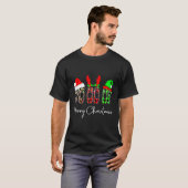 Ballet Dancer Ballerina Merry Kerstmis Point T-shirt (Voorkant volledig)