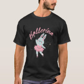 Ballet Dancer Ballerina Rabbit Bunny Dance Music B T-shirt (Voorkant)