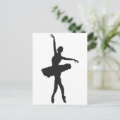 BALLET DANCER (Ballerina silhouette) ~.png Briefkaart (Staand voorkant)