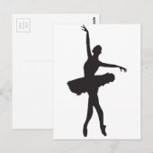 BALLET DANCER (Ballerina silhouette) ~.png Briefkaart (Voorkant / Achterkant)