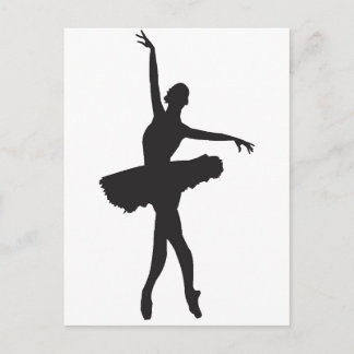 BALLET DANCER (Ballerina silhouette) ~.png Briefkaart