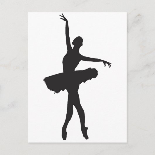 BALLET DANCER (Ballerina silhouette) ~.png Briefkaart (Voorkant)
