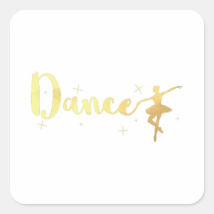 Ballet Dancer Ballerina Tanzsport Gifts Vierkante Sticker