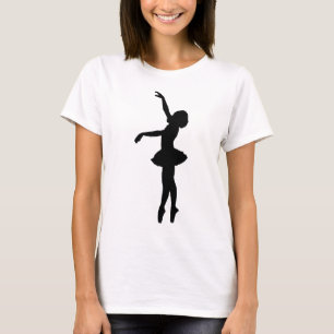 Ballet Dancer Black Silhouette T-shirt