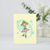 Ballet Dancer - Blond T-shirts en cadeautjes Briefkaart (Staand voorkant)