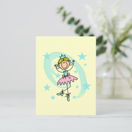 Ballet Dancer - Blond T-shirts en cadeautjes Briefkaart (Staand voorkant)