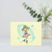 Ballet Dancer - Blond T-shirts en cadeautjes Briefkaart (Staand voorkant)