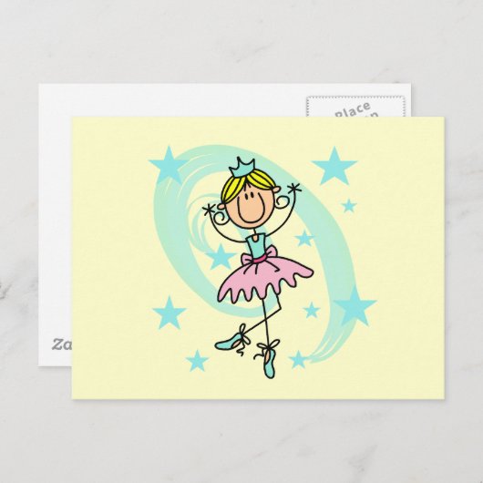 Ballet Dancer - Blond T-shirts en cadeautjes Briefkaart (Voorkant / Achterkant)