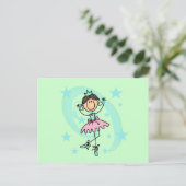 Ballet Dancer - Bruine T-shirts en cadeautjes Briefkaart (Staand voorkant)