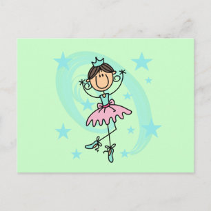 Ballet Dancer - Bruine T-shirts en cadeautjes Briefkaart
