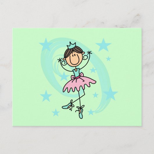 Ballet Dancer - Bruine T-shirts en cadeautjes Briefkaart (Voorkant)