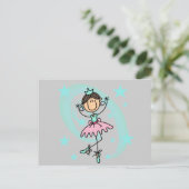 Ballet Dancer - Bruine T-shirts en cadeautjes Briefkaart (Staand voorkant)