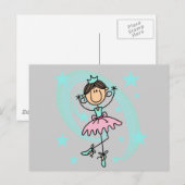 Ballet Dancer - Bruine T-shirts en cadeautjes Briefkaart (Voorkant / Achterkant)