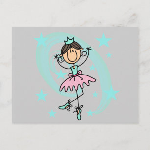 Ballet Dancer - Bruine T-shirts en cadeautjes Briefkaart