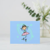 Ballet Dancer - Bruine T-shirts en cadeautjes Briefkaart (Staand voorkant)